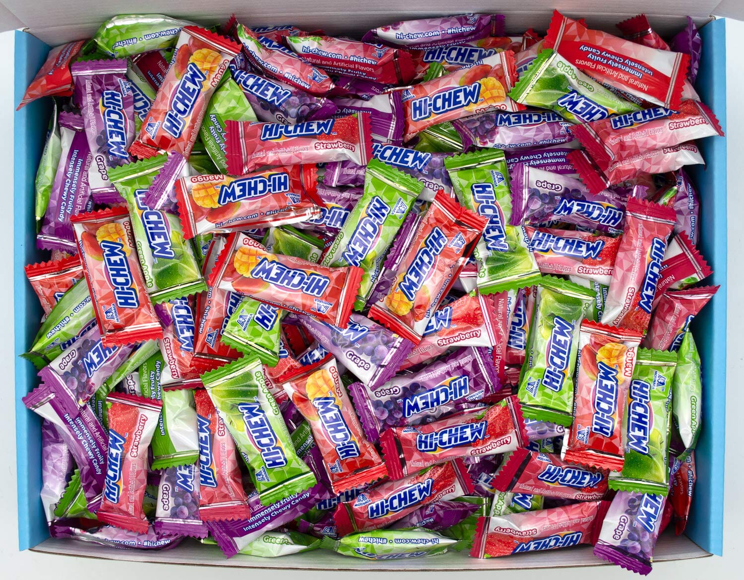 Hi Chew 4 Flavors, Bulk 330+ Pieces, 4 Pound (Hi Chew Fruit Strawberry, Mango, Green Apple, Grape) Snackathon