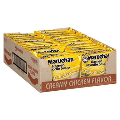Maruchan Creamy Chicken Flavor Ramen Noodles, 3 Ounces (Pack of 24) Maruchan
