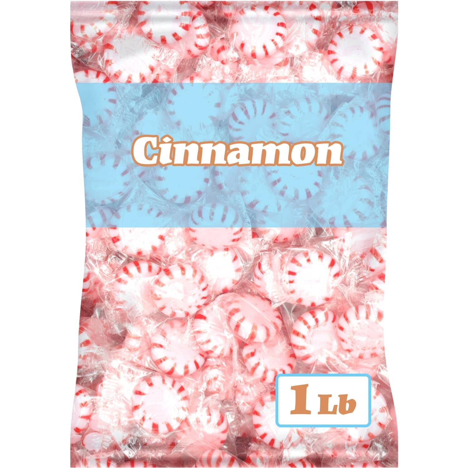 Starlight Peppermint Cinnamon Candy, Individually Wrapped, 1 Pound Bag Snackathon Cinnamon 1 Pound