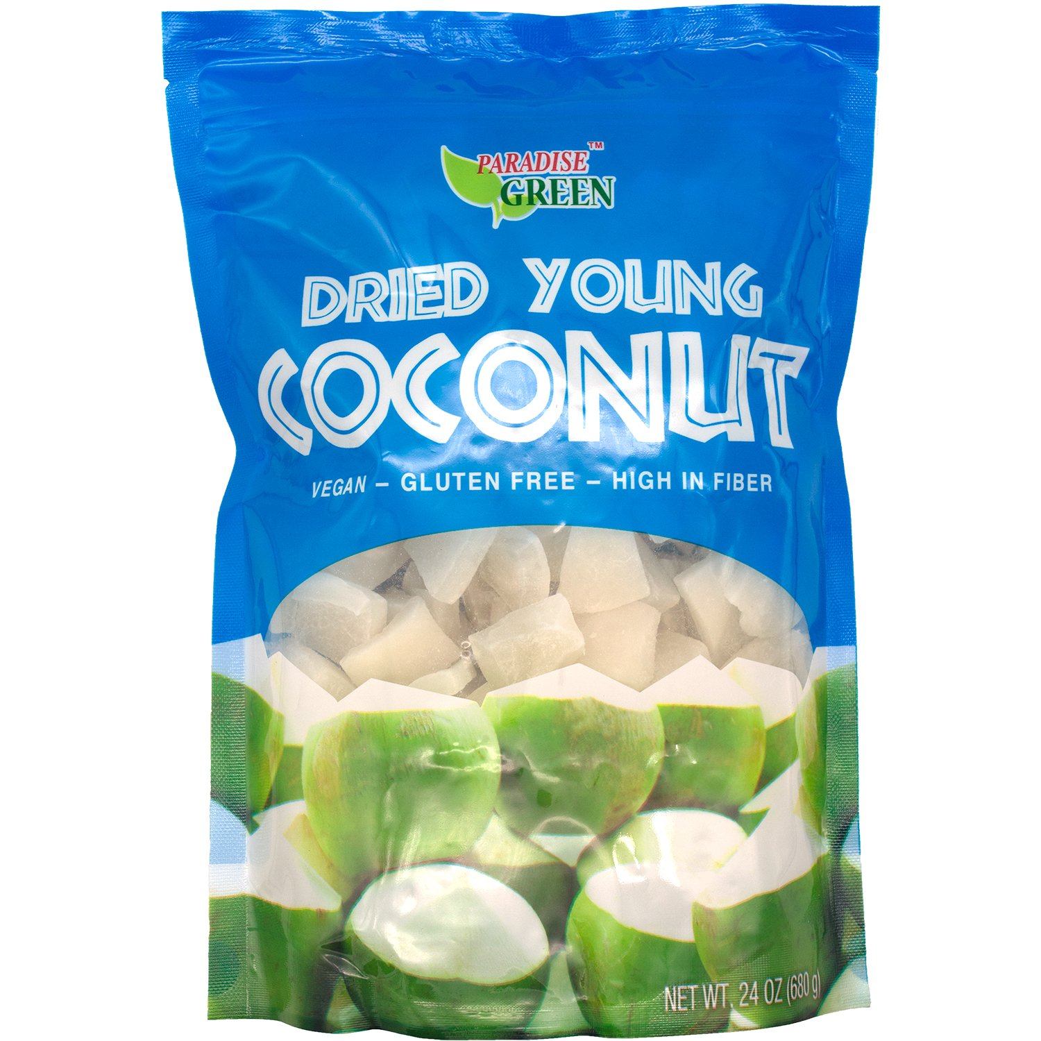 Paradise Green Dried Young Coconut, 24 Ounce Paradise Green