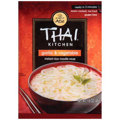 (12 Pack)Thai Kitchen Gluten Free Garlic & Vegetable Instant Rice Noodle Soup, 1.6 oz. Thai Kitchen 