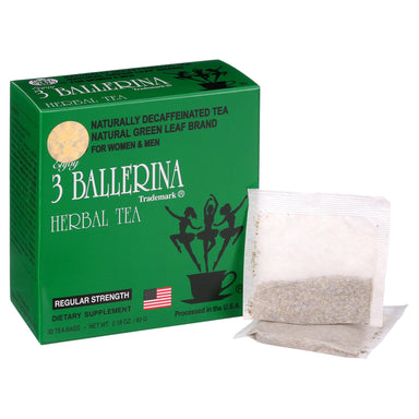 3 Ballerina Herbal Tea Men And Women Dieters' Drink Regular Strength 30 Tea Bags 3 Ballerina 