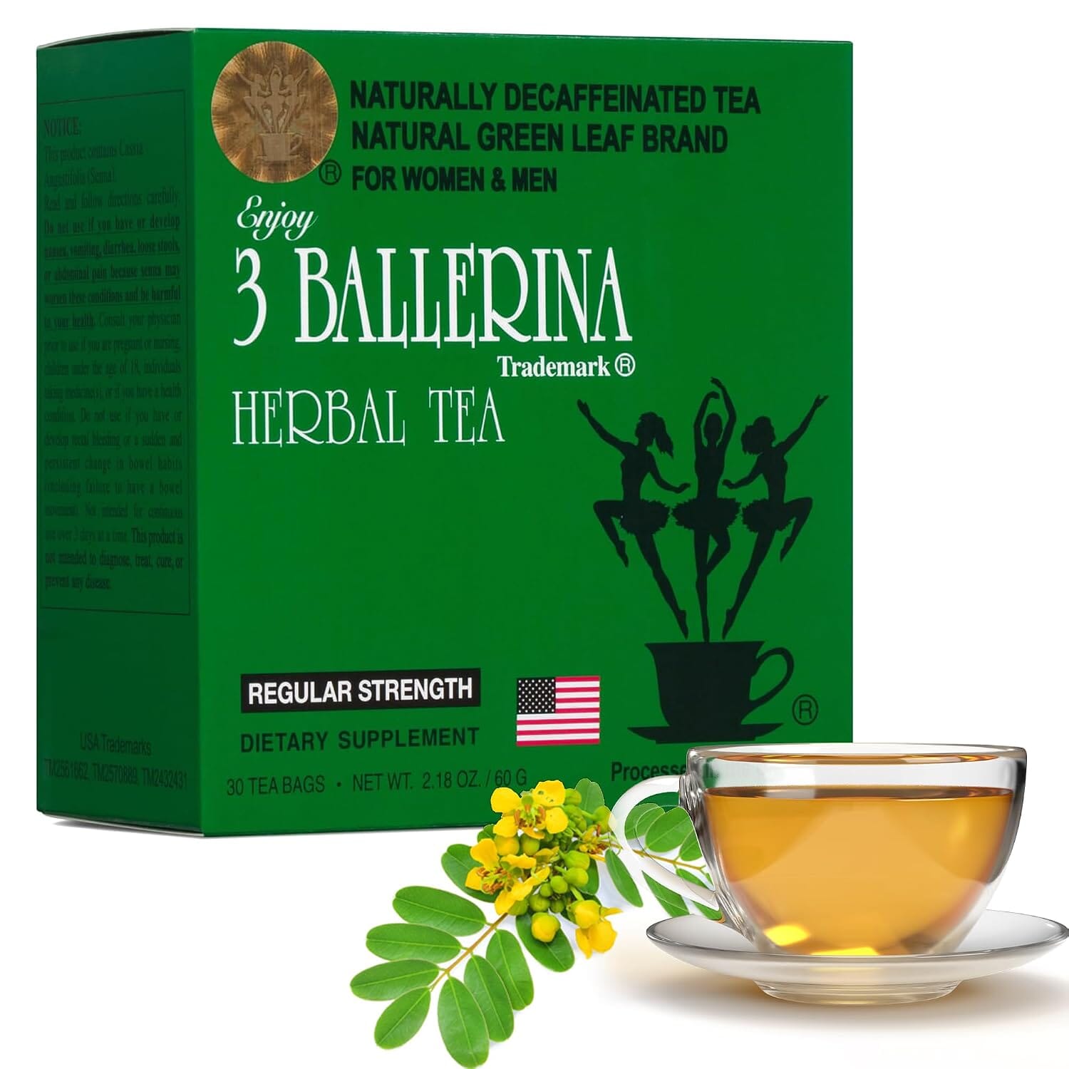 3 Ballerina Tea Dieters Extra Strength Drink 2.18-Ounce (30ct) 3 Ballerina 