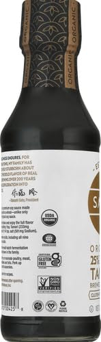 San-J Organic Tamari Soy Sauce Wheat Free Less Sodium 10 Ounce