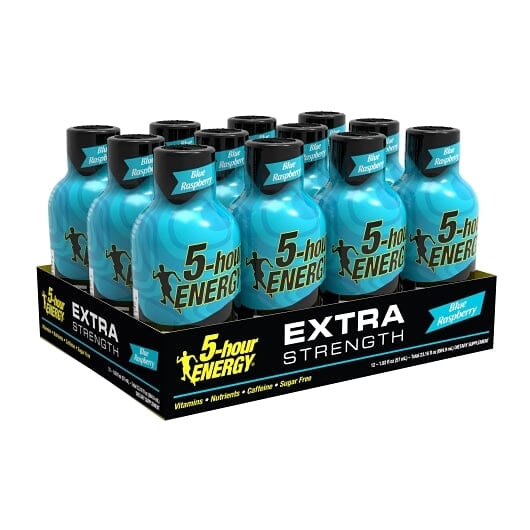 5-Hour Energy Extra Strength Energy Shot 5-Hour Blue Raspberry 1.93 Fl Oz-12 Count 