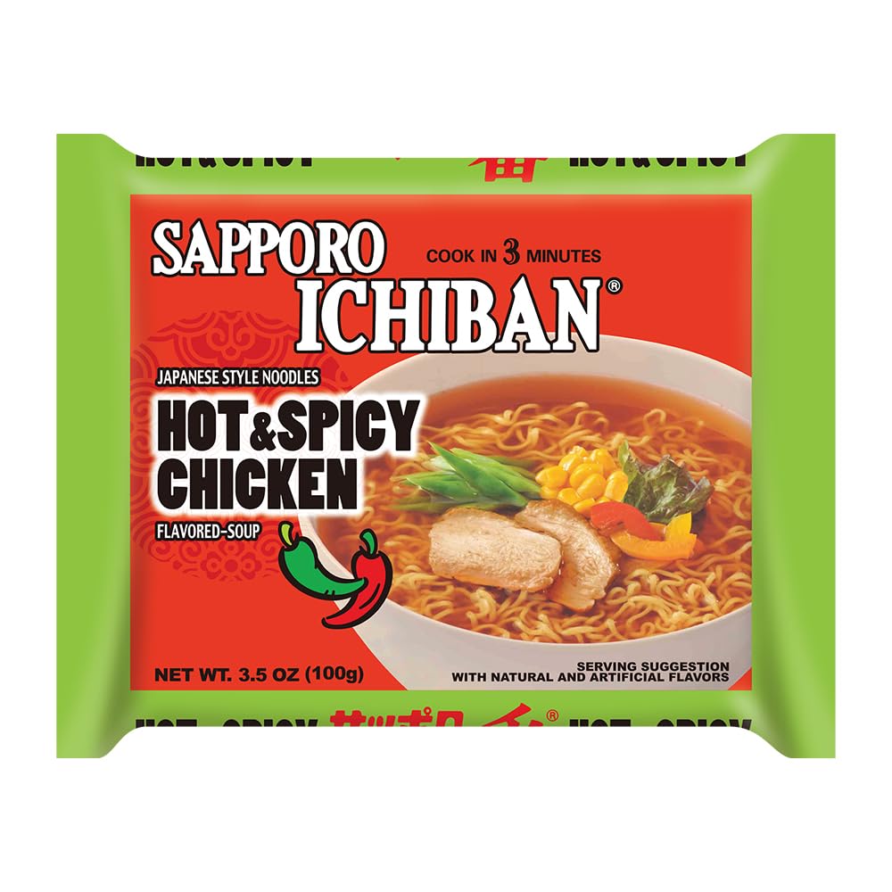 Sapporo Ichiban, Hot & Spicy Chicken, 3.5 Ounce