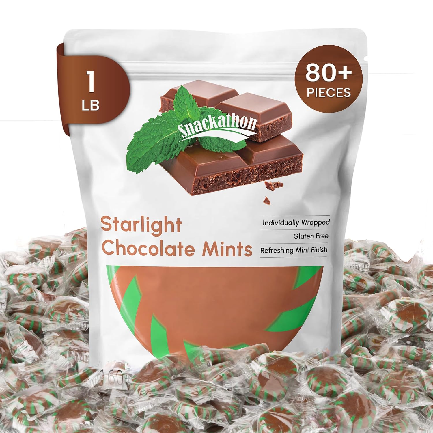 Starlight Peppermint Chocolate Candy – Individually Wrapped, 1 lb