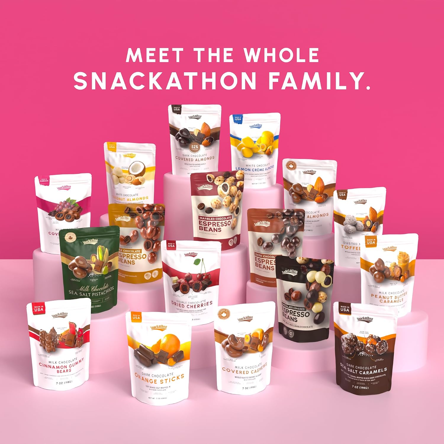 Snackathon Milk Chocolate Covered Raisins, Chewy Thompson Milk Chocolate Coated Raisins