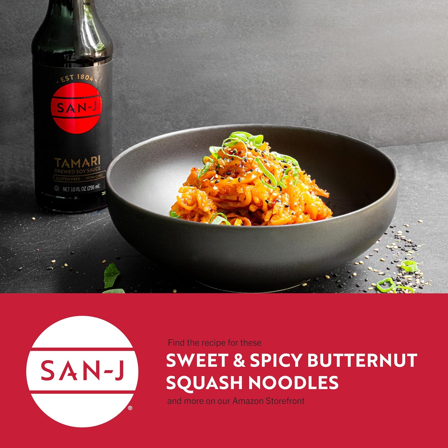 San-J Gluten Free Tamari Soy Sauce, 100% Soy, Bulk Family Size, 64 oz