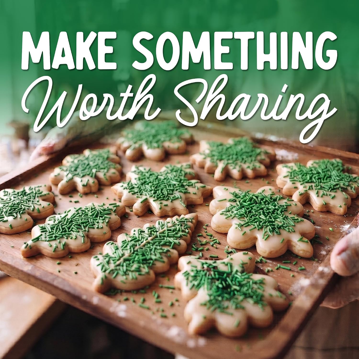 Snackathon Green Sprinkles, 15 oz, Festive Jimmies for Baking & Decorating