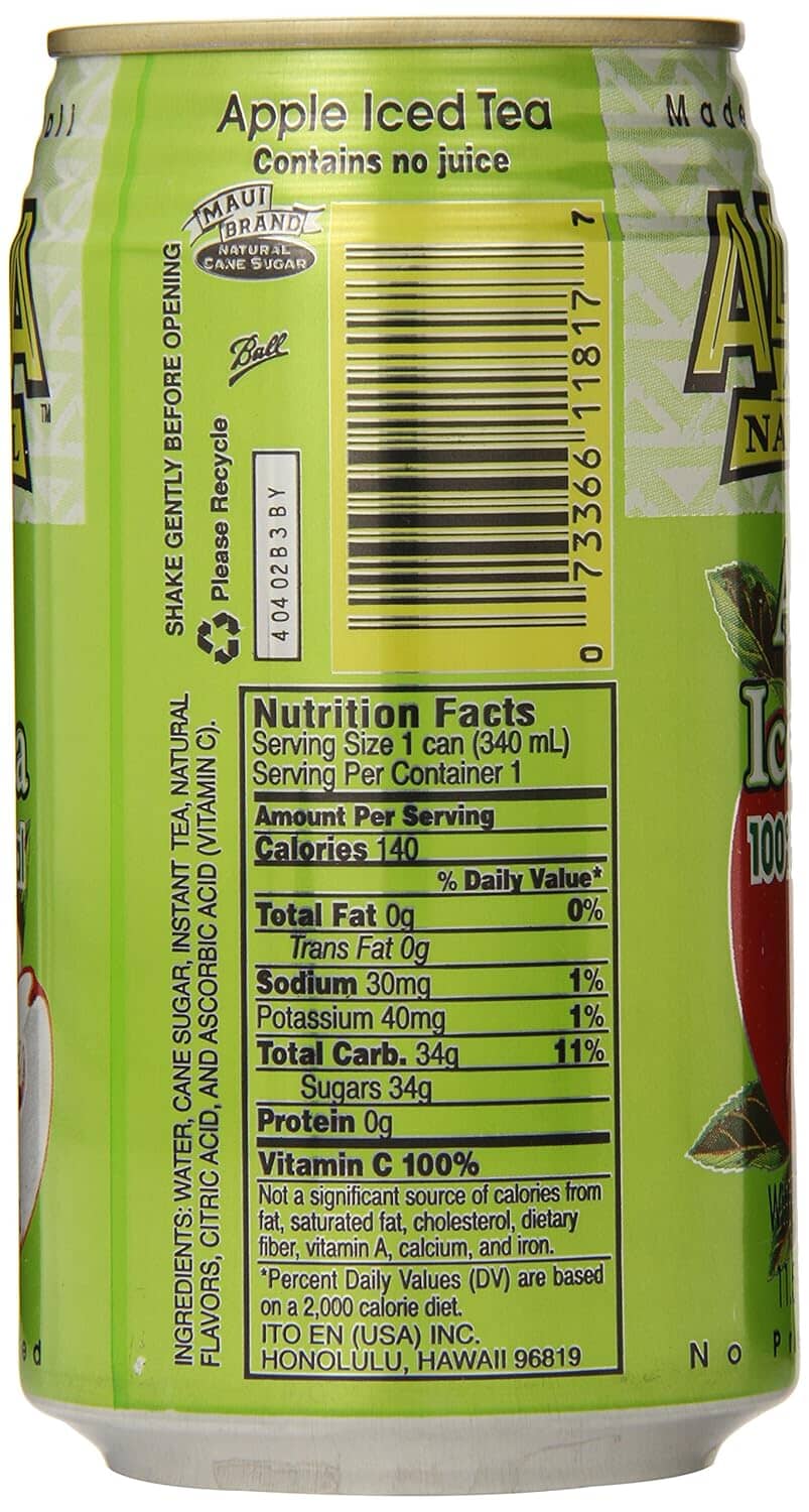 Aloha Maid Natural, Apple Iced Tea, 11.5 Fluid Ounce ALOHA MAID 