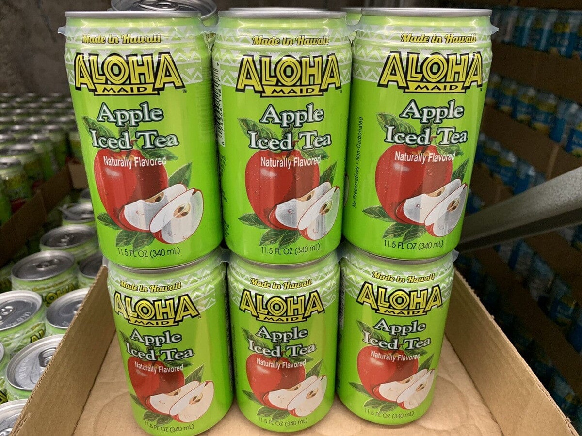Aloha Maid Natural, Apple Iced Tea, 11.5 Fluid Ounce, Pack of 6 ALOHA MAID 11.5 FO-6 Count 