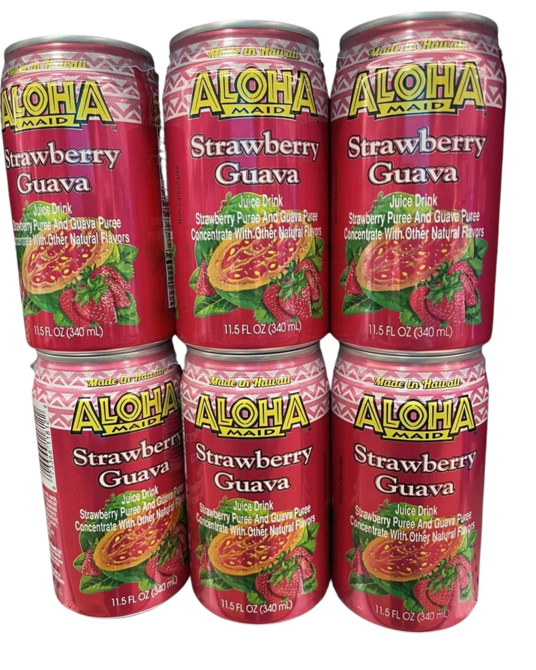 Aloha Maid Natural, Strawberry Guava, 11.5 Fluid Ounce, Pack of 6 ALOHA MAID 11.5 FO-6 Count 