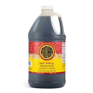 Aloha Shoyu Original Blend Soy Sauce, Hawaiian Sweet Flavor, 1/2 Gallon Aloha 