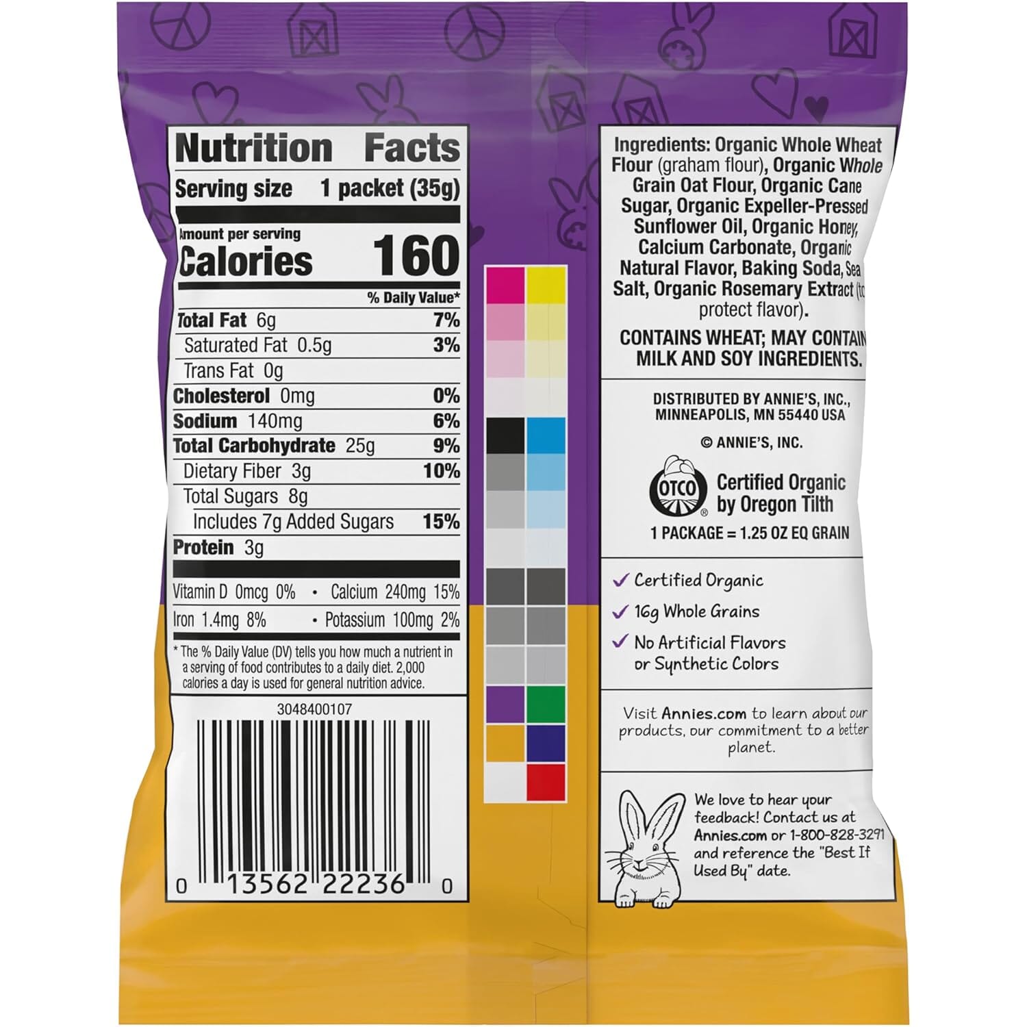 [EXPIRED] Annie's Organic Bunny Grahams, Baked Honey Graham Crackers Snack, 1.25 Oz