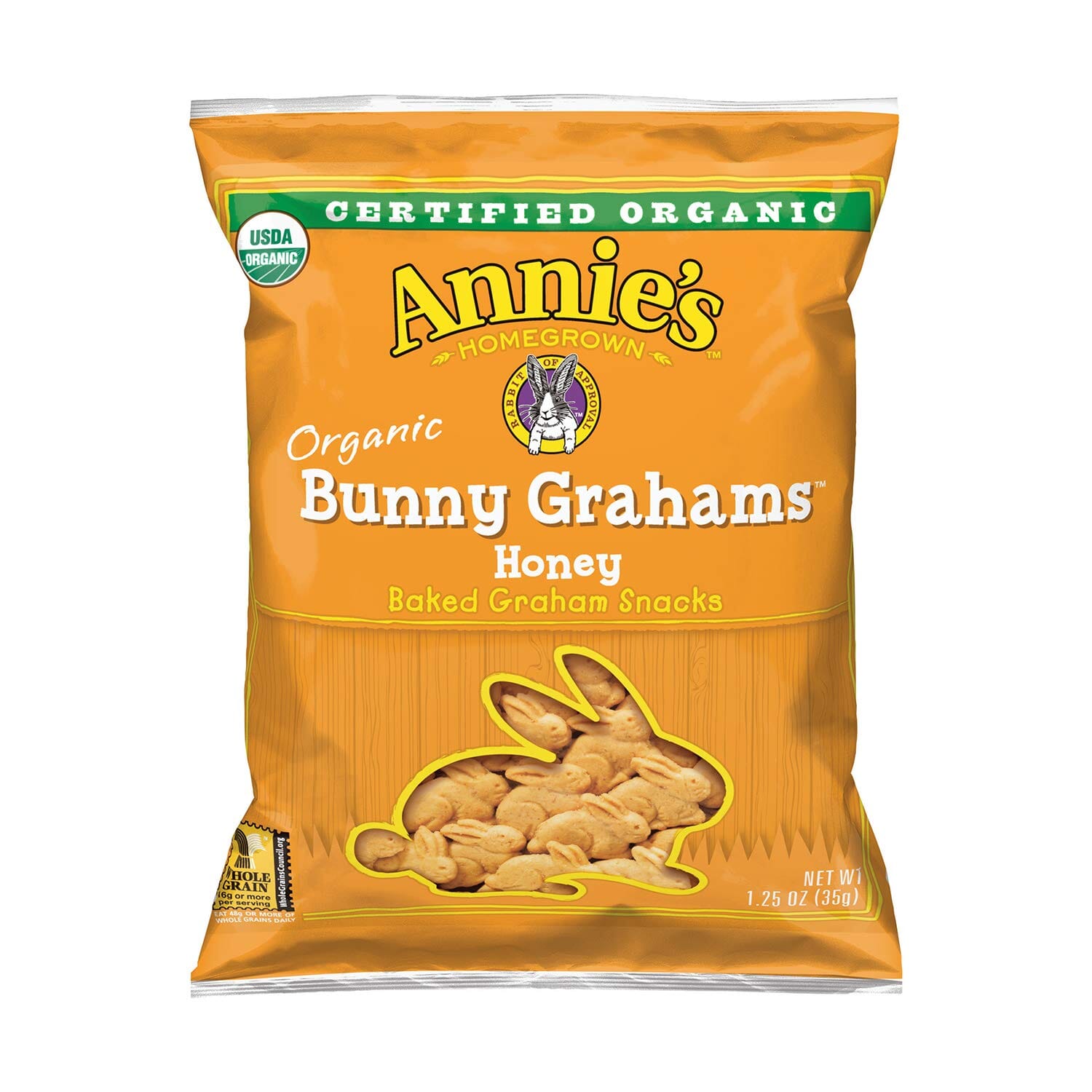 [EXPIRED] Annie's Organic Bunny Grahams, Baked Honey Graham Crackers Snack, 1.25 Oz