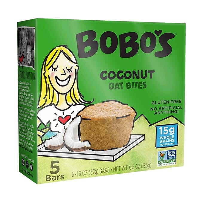 Bobo's Oat Bites, Coconut, 1.3 Ounce Bites (5ct Box) Bobo's 1.3 Ounce 