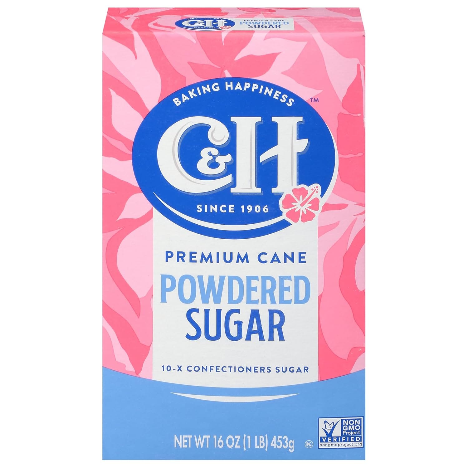 C&H Powdered Pure Cane Granulated White Sugar, 1 Pound C&H 1 Pound (Pack of 1) 