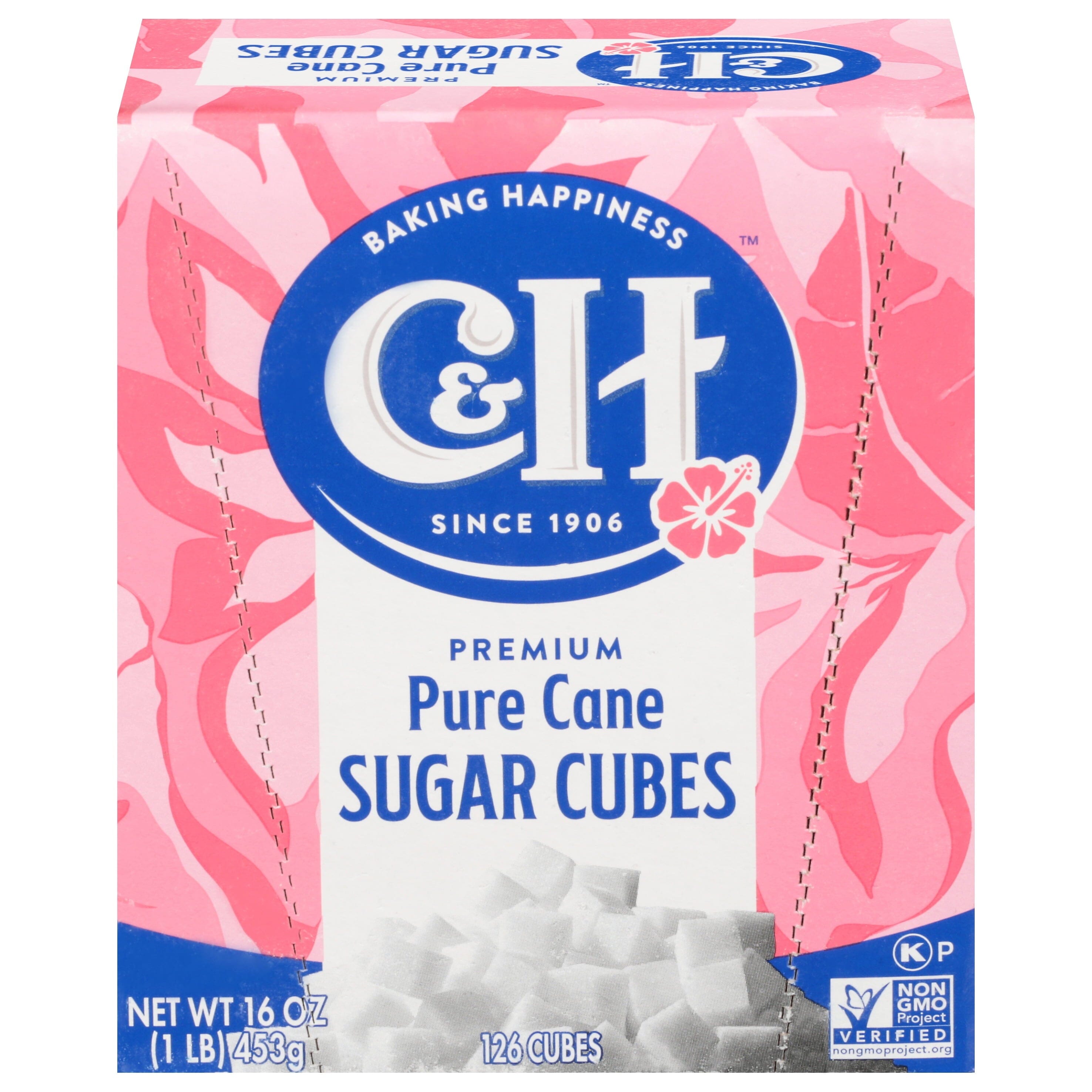 C&H Premium Pure Cane Sugar Cubes, 126 Cubes, 1 lb C&H 