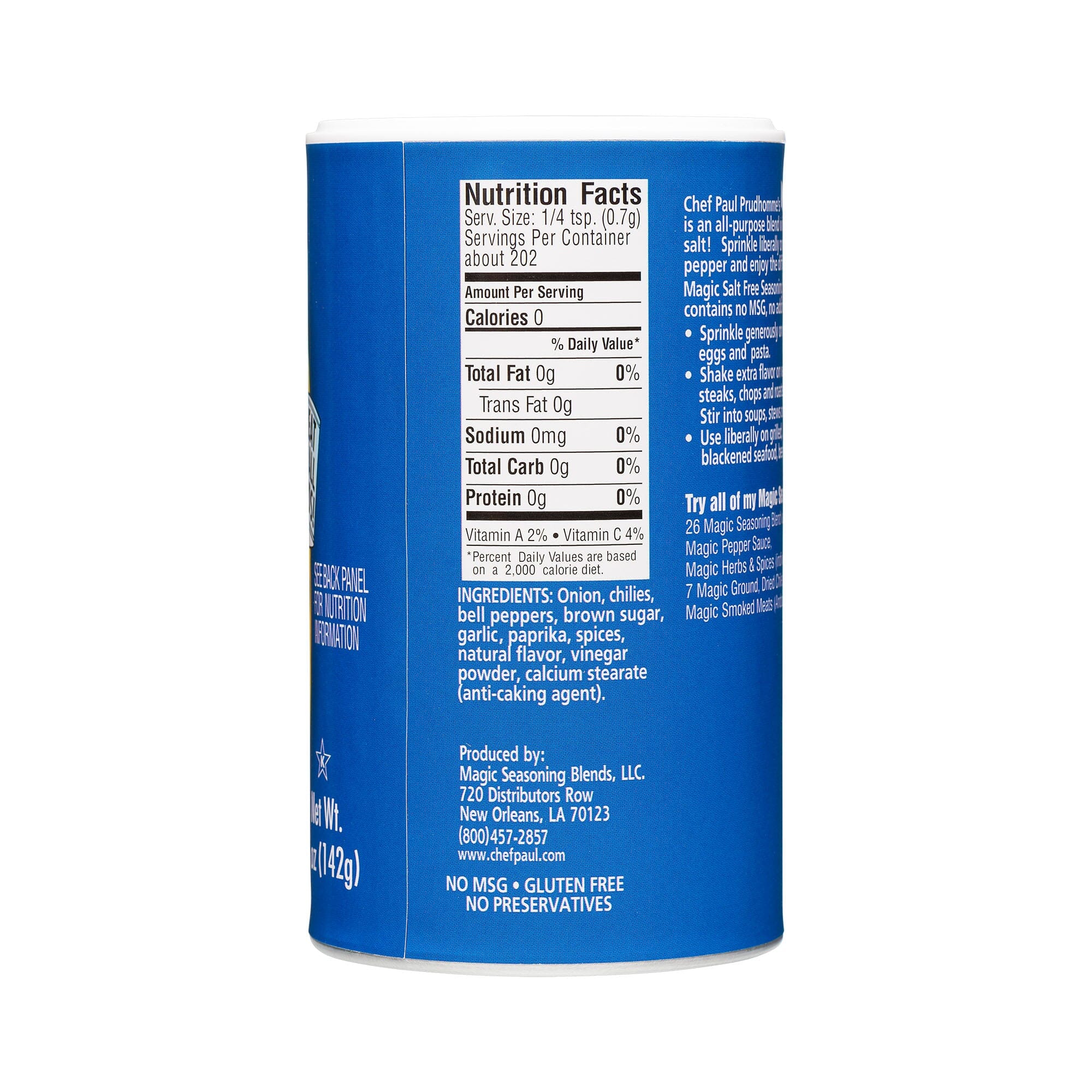 Chef Paul Prudhomme's Magic Seasoning Blends, Magic Salt Free Seasoning® Magic Seasoning Blends 