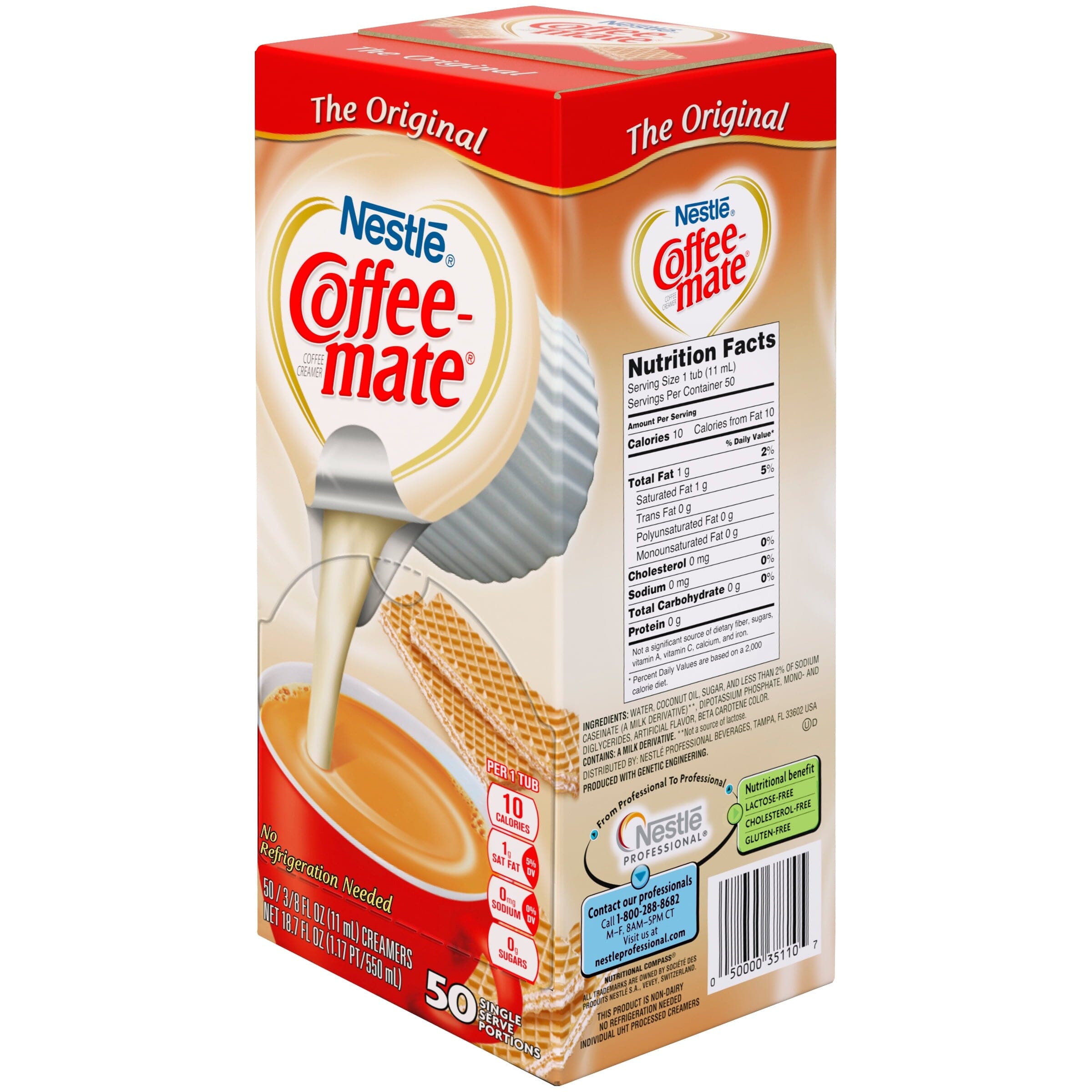 Coffee mate The Original Non-Dairy Creamer, 0.375 fl oz, 50 Count Tubs Coffeemate 