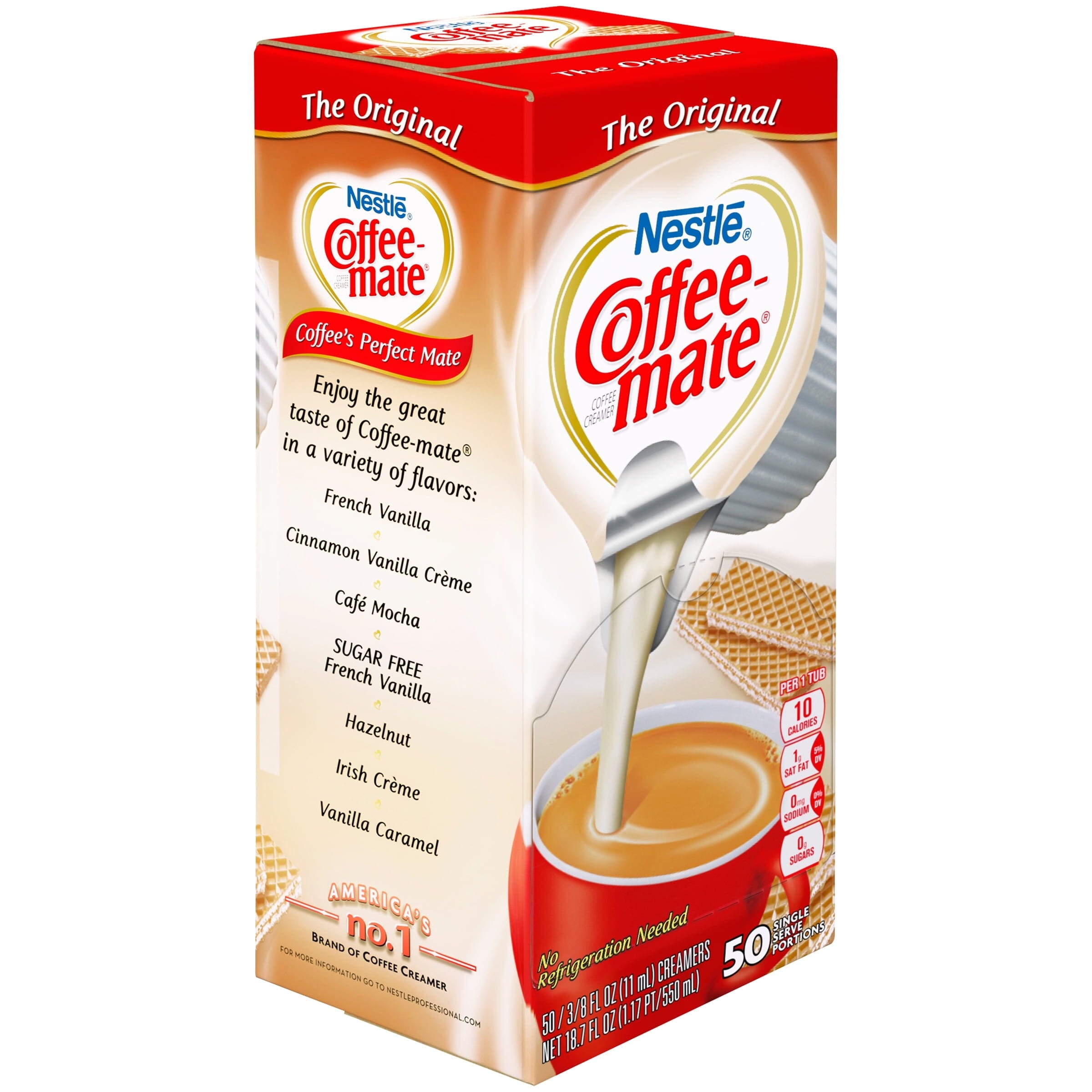 Coffee mate The Original Non-Dairy Creamer, 0.375 fl oz, 50 Count Tubs Coffeemate 