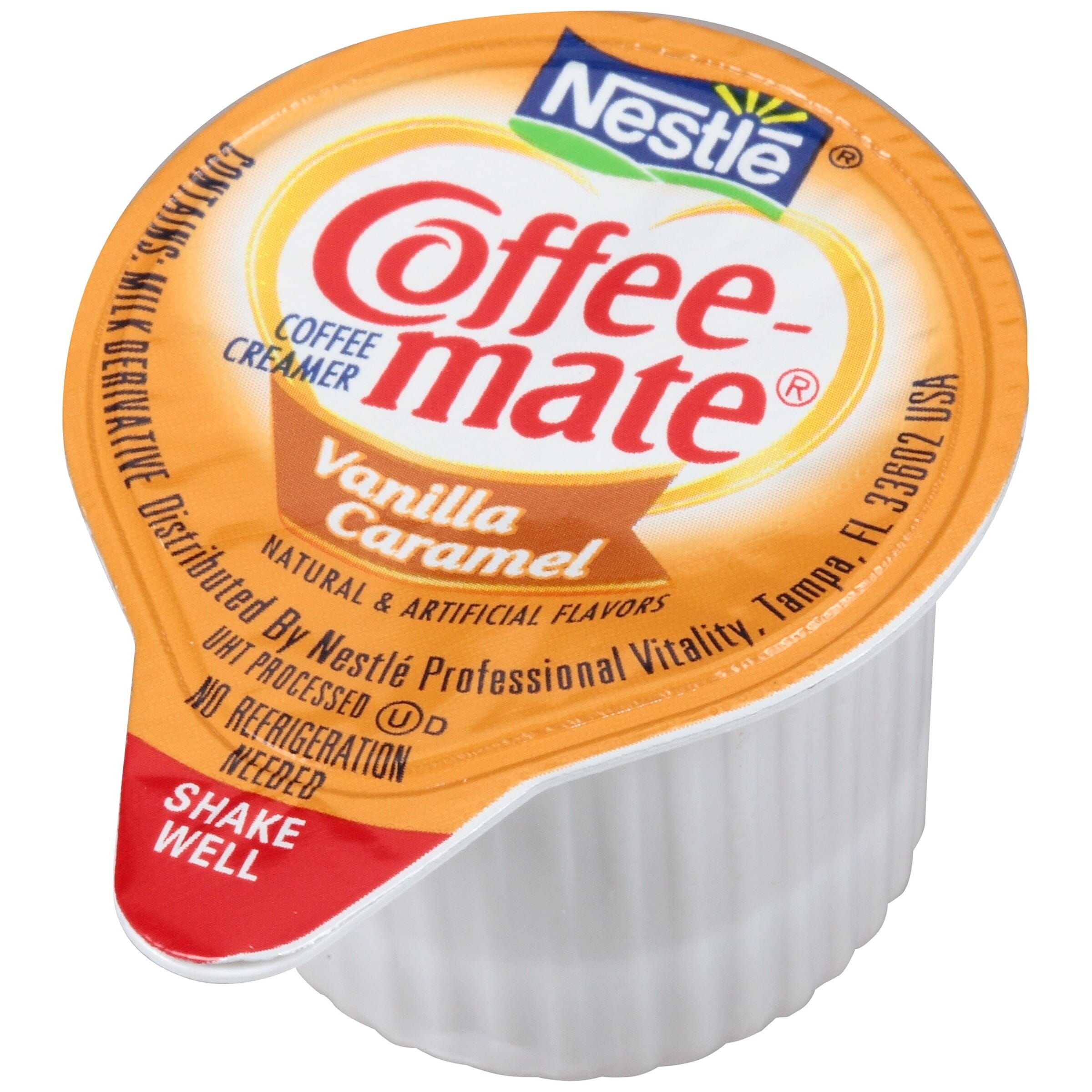 Coffee Mate Vanilla Caramel Liquid Coffee Creamer Singles, Lactose-Free Creamer, 0.375 Fl Oz, 50 Ct Coffeemate 