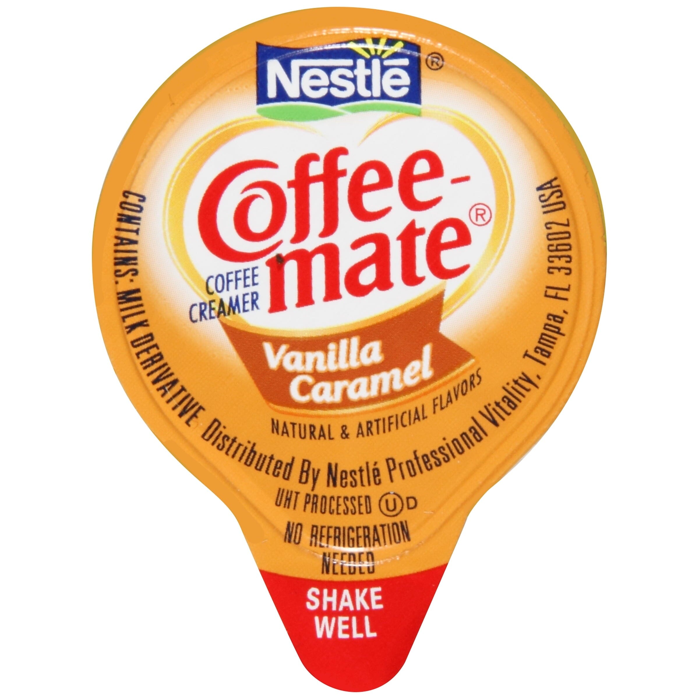 Coffee Mate Vanilla Caramel Liquid Coffee Creamer Singles, Lactose-Free Creamer, 0.375 Fl Oz, 50 Ct Coffeemate 