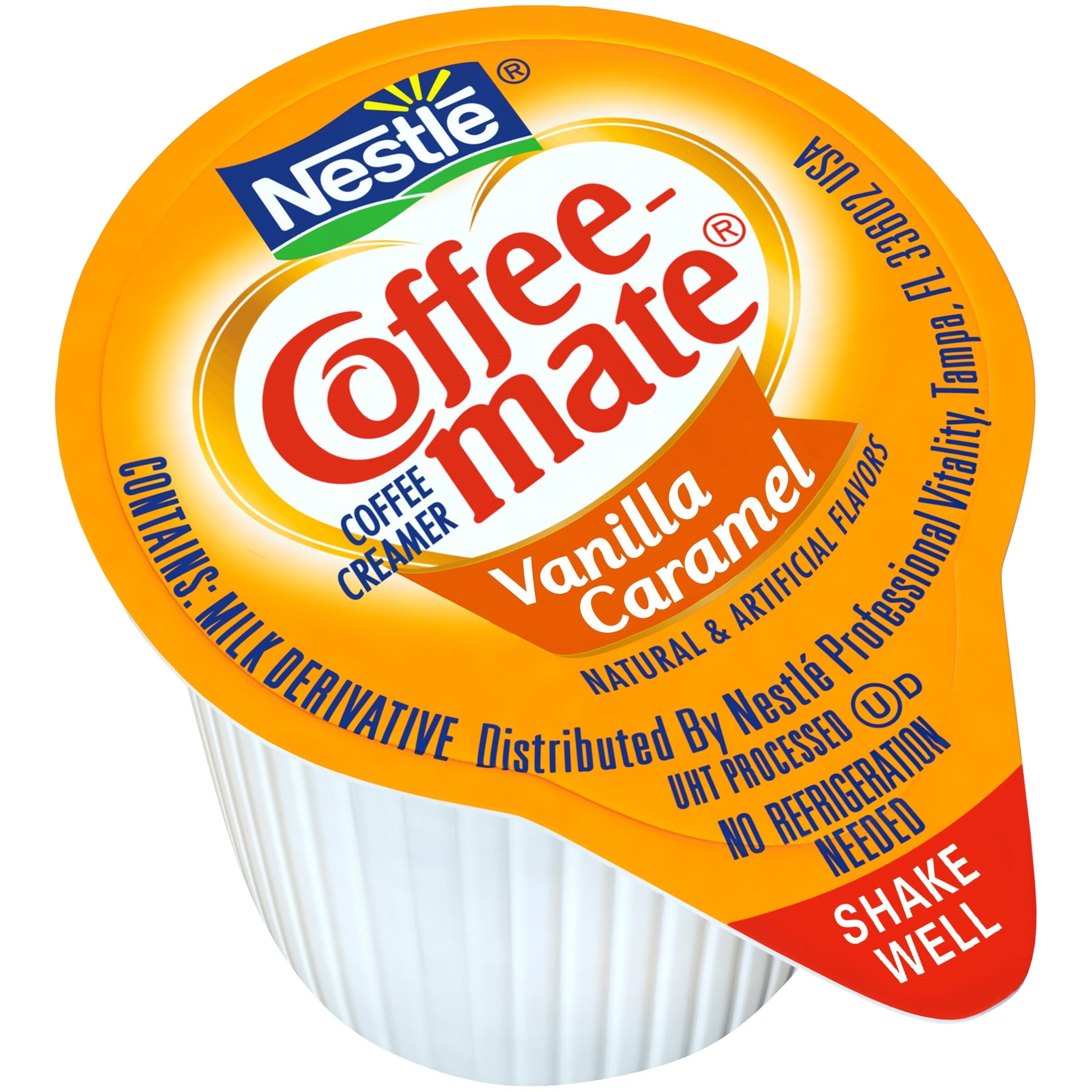 Coffee Mate Vanilla Caramel Liquid Coffee Creamer Singles, Lactose-Free Creamer, 0.375 Fl Oz, 50 Ct Coffeemate 