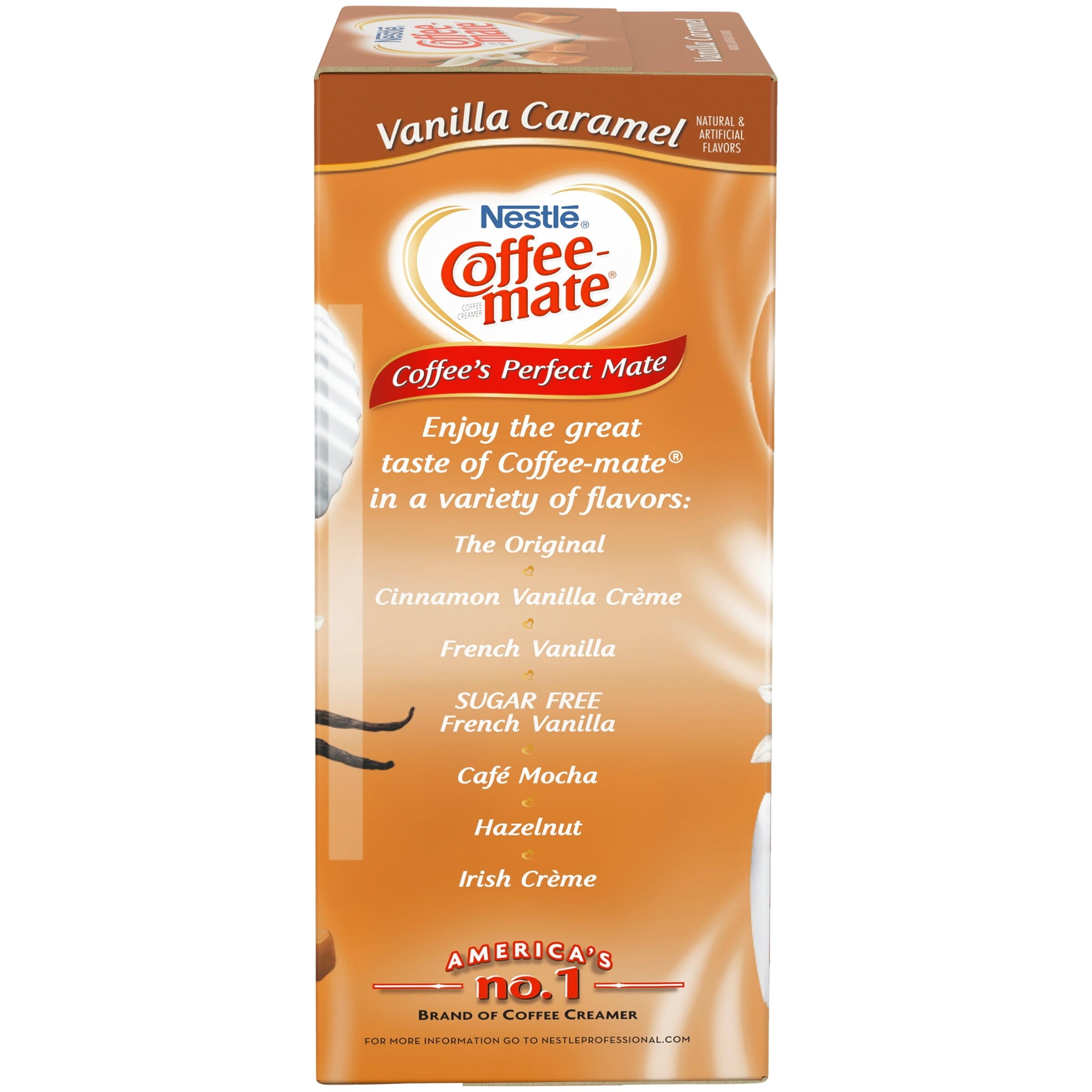 Coffee Mate Vanilla Caramel Liquid Coffee Creamer Singles, Lactose-Free Creamer, 0.375 Fl Oz, 50 Ct Coffeemate 