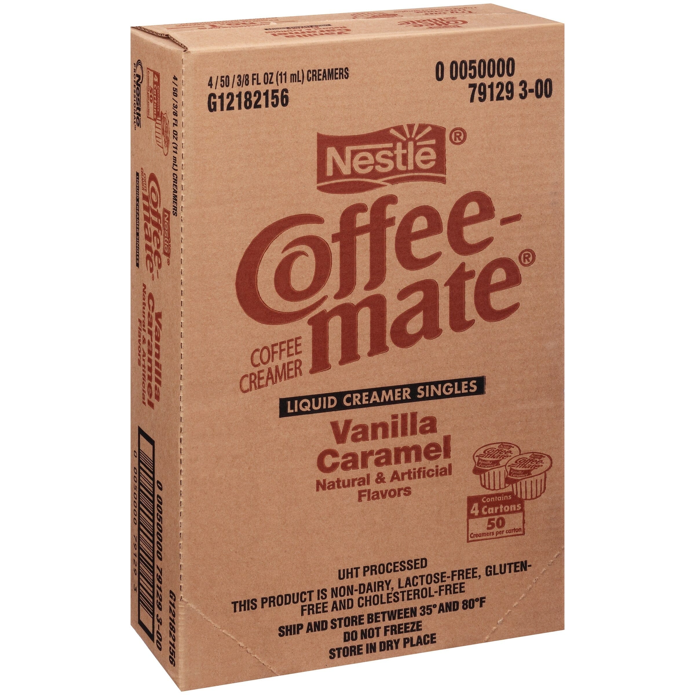 Coffee Mate Vanilla Caramel Liquid Coffee Creamer Singles, Lactose-Free Creamer, 0.375 Fl Oz, 50 Ct (Copy) Coffeemate 