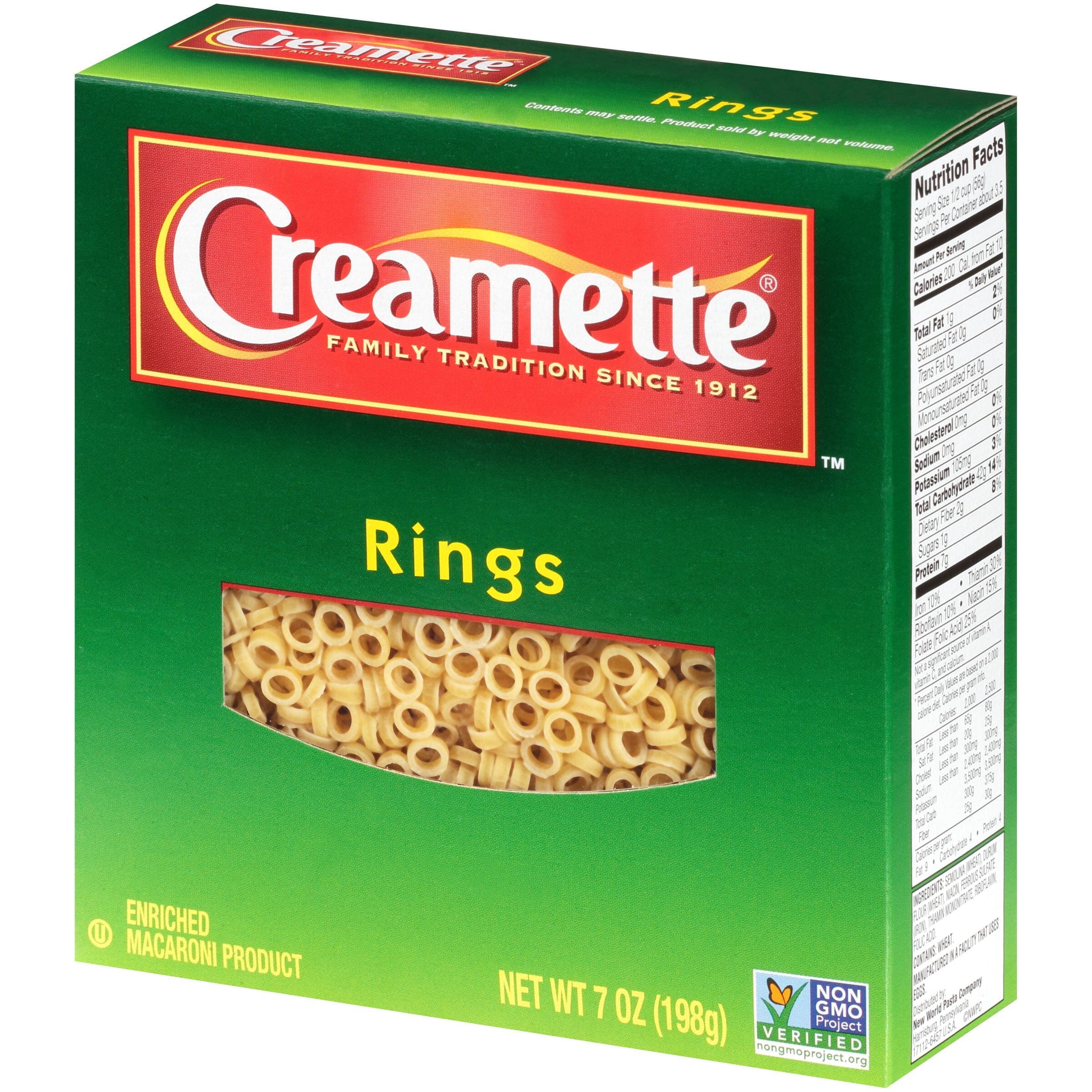 Creamette Short Cut Pasta Rings, 7-Ounce Box Creamette 