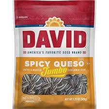 David Jumbo Spicy Queso Sunflower Seeds, 5.25 Ounce DAVID 5.25 Ounce 