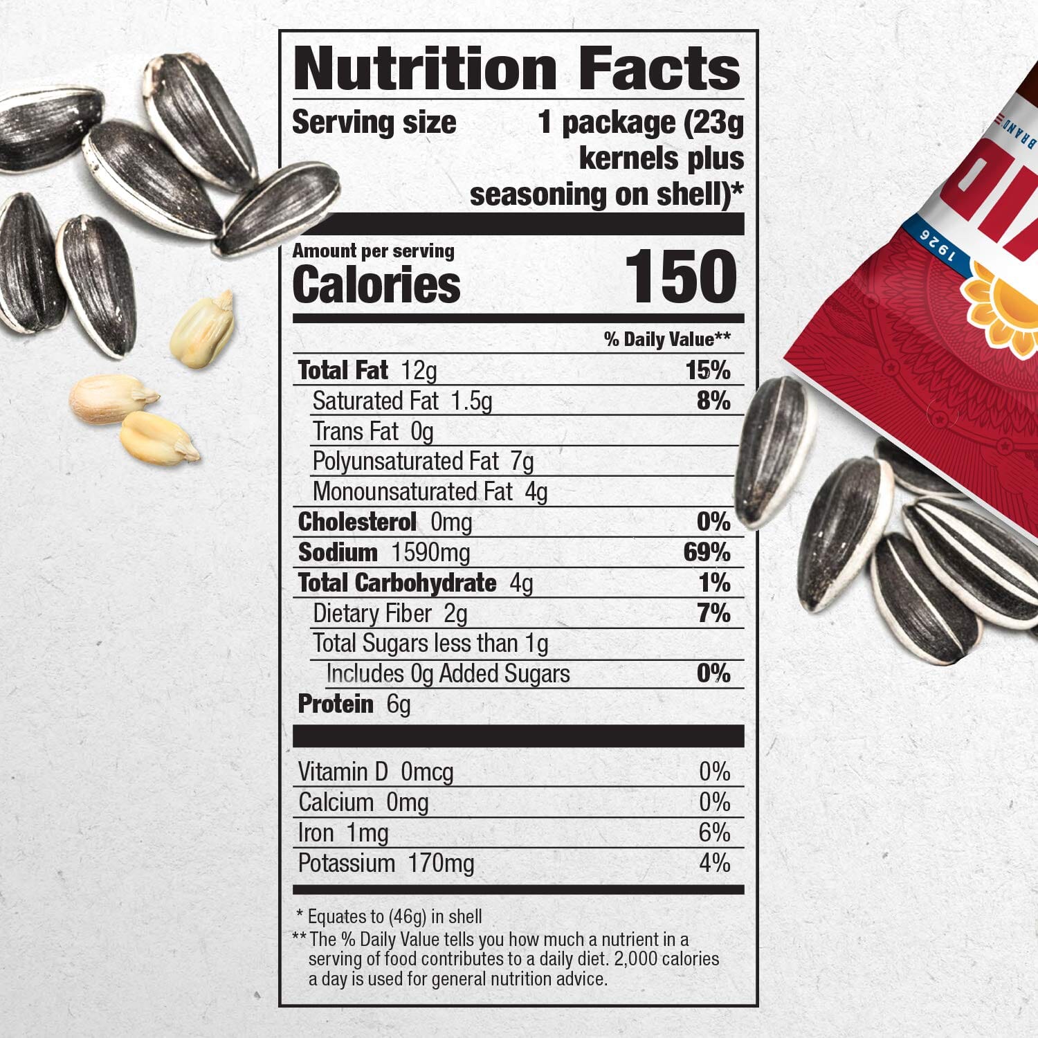DAVID Roasted and Salted Bar-B-Q Sunflower Seeds, 1.625 oz DAVID Seeds 