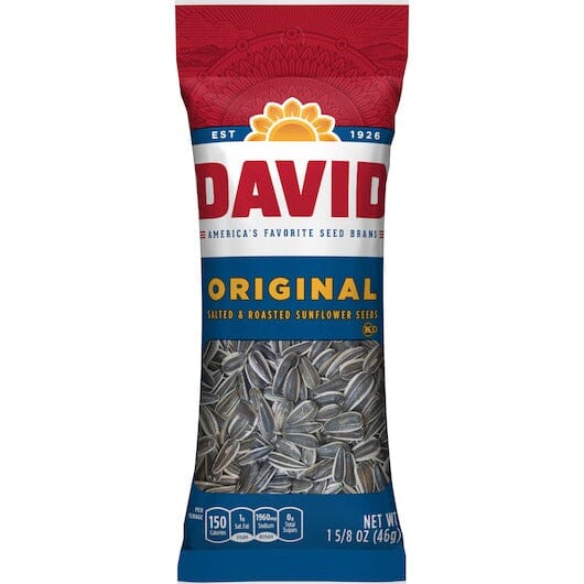 David Sunflower Seed, 1.625 Ounce Tube (Best Before Feb-Mar 2025) DAVID Seeds 