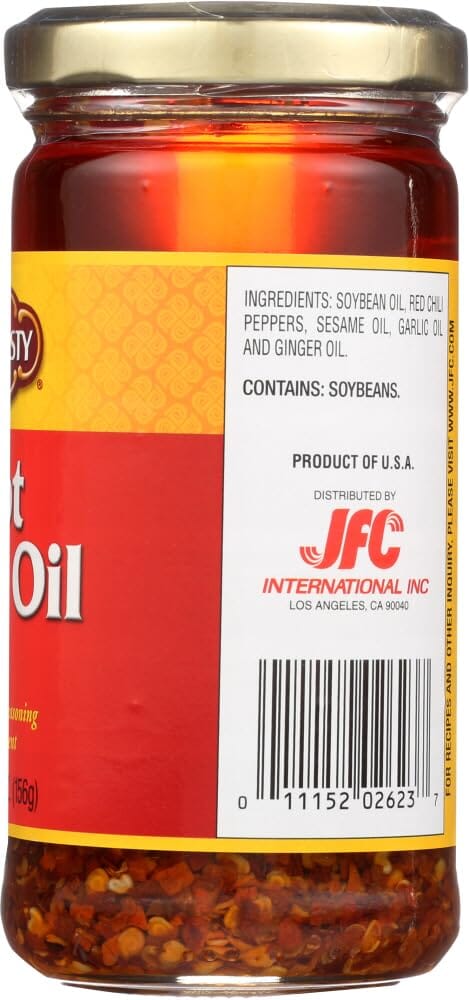 Dynasty Hot Chili Oil, Chinese-Style Spicy Condiment & Cooking Oil, 5.5 oz Dynasty 