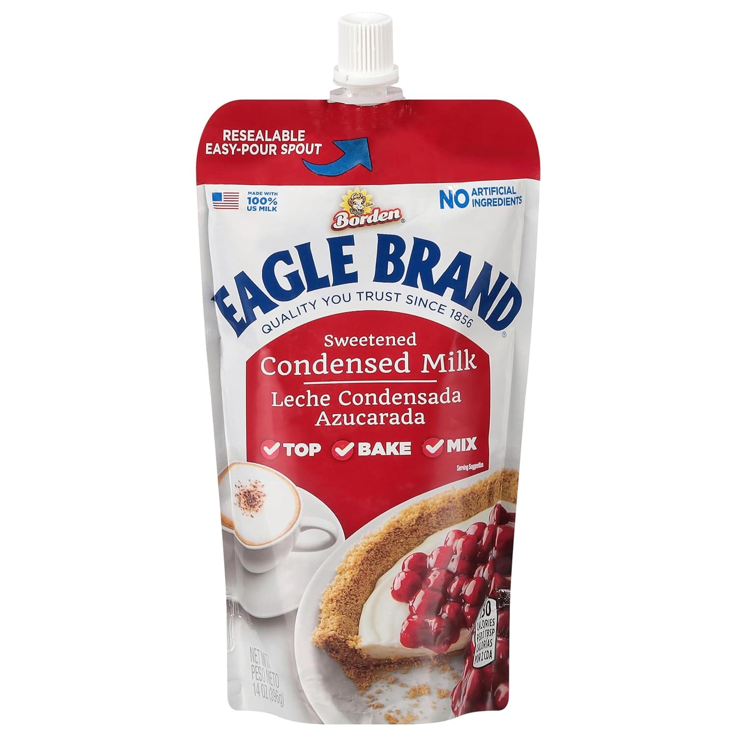 Eagle Brands Sweetened Condensed Milk Pouch 14oz Eagle Brand 14 Ounce 