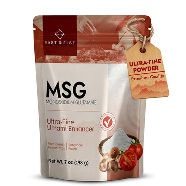East and Else MSG (Monosodium Glutamate), Ultra-Fine Flavor Enhancer Powder, 7 OZ Resealable Bag Snackathon Foods 