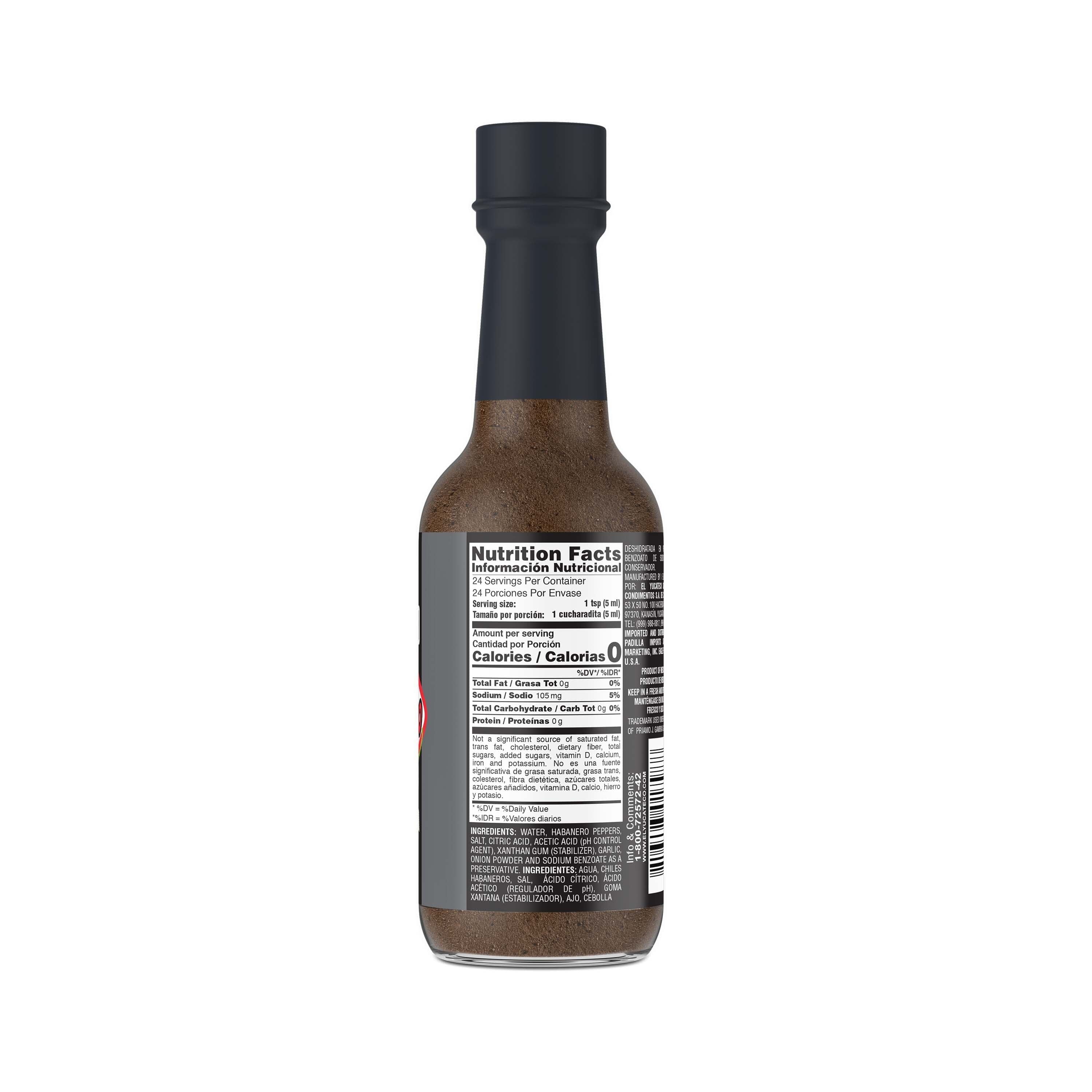 El Yucateco Black Label Reserve Chile Habanero Hot Sauce, 4 oz El Yucateco 