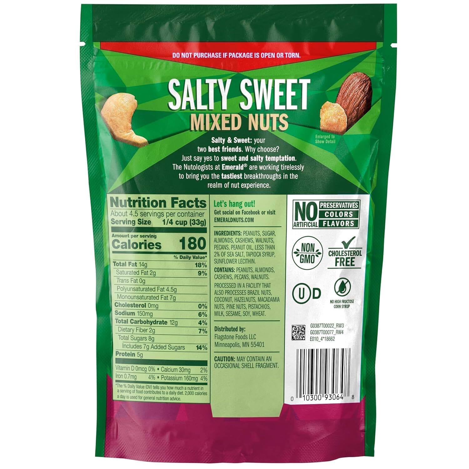 Emerald The Original Salty Sweet Mixed Nuts, 5.5 Ounce Emerald 