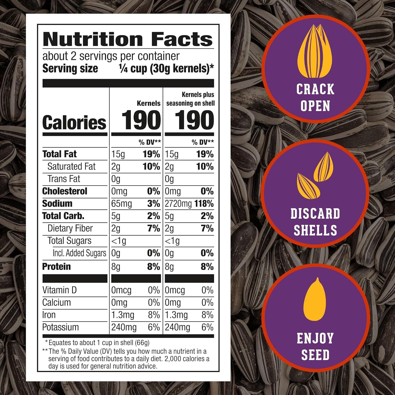 [EXPIRED] DAVID Sweet & Spicy Jumbo Sunflower Seeds, Roasted & Salted Snack, 5.25 Oz DAVID Seeds 