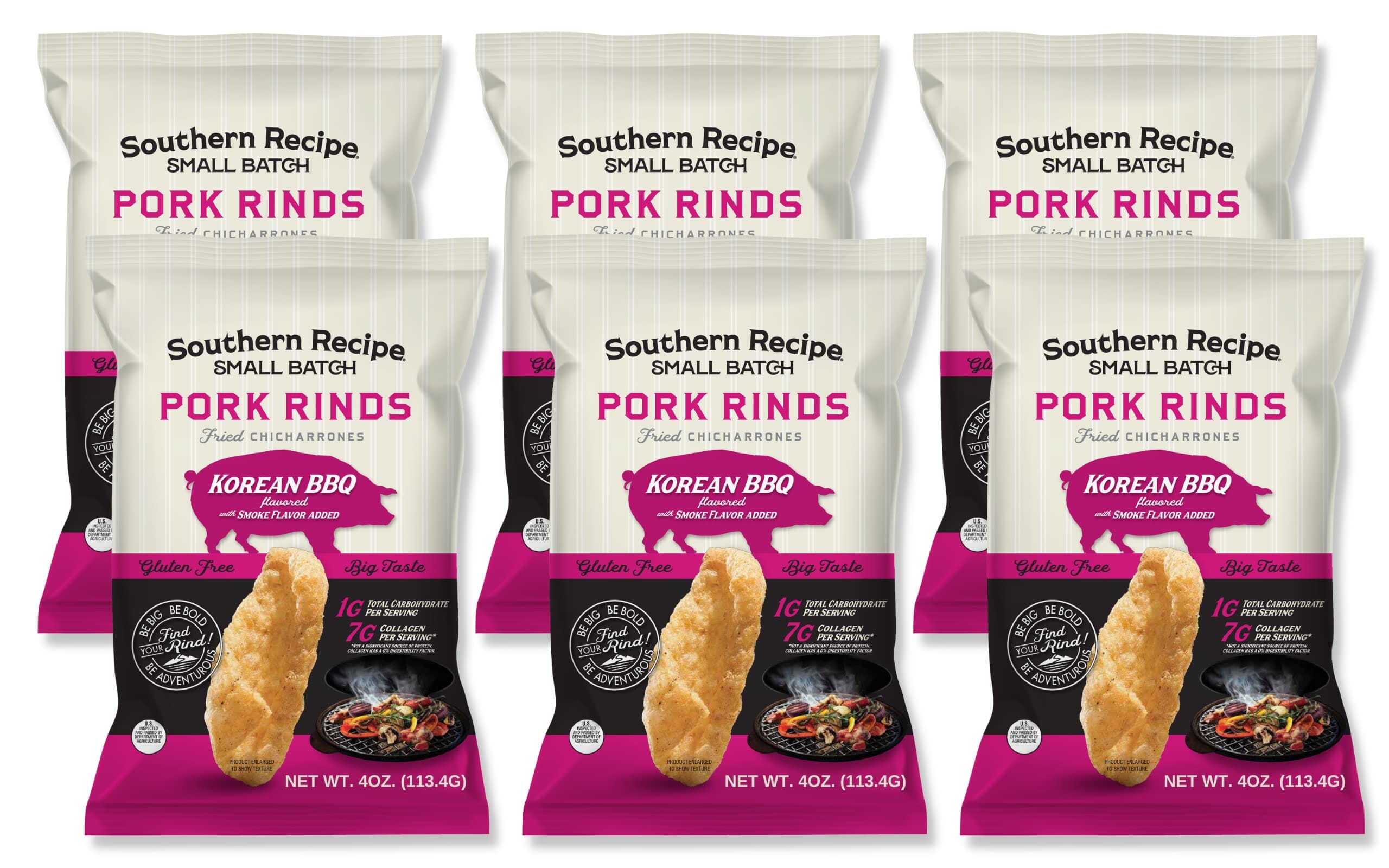 [EXPIRED] Southern Recipe Korean Kimchi BBQ Pork Rinds, 4 oz Southern Recipe 