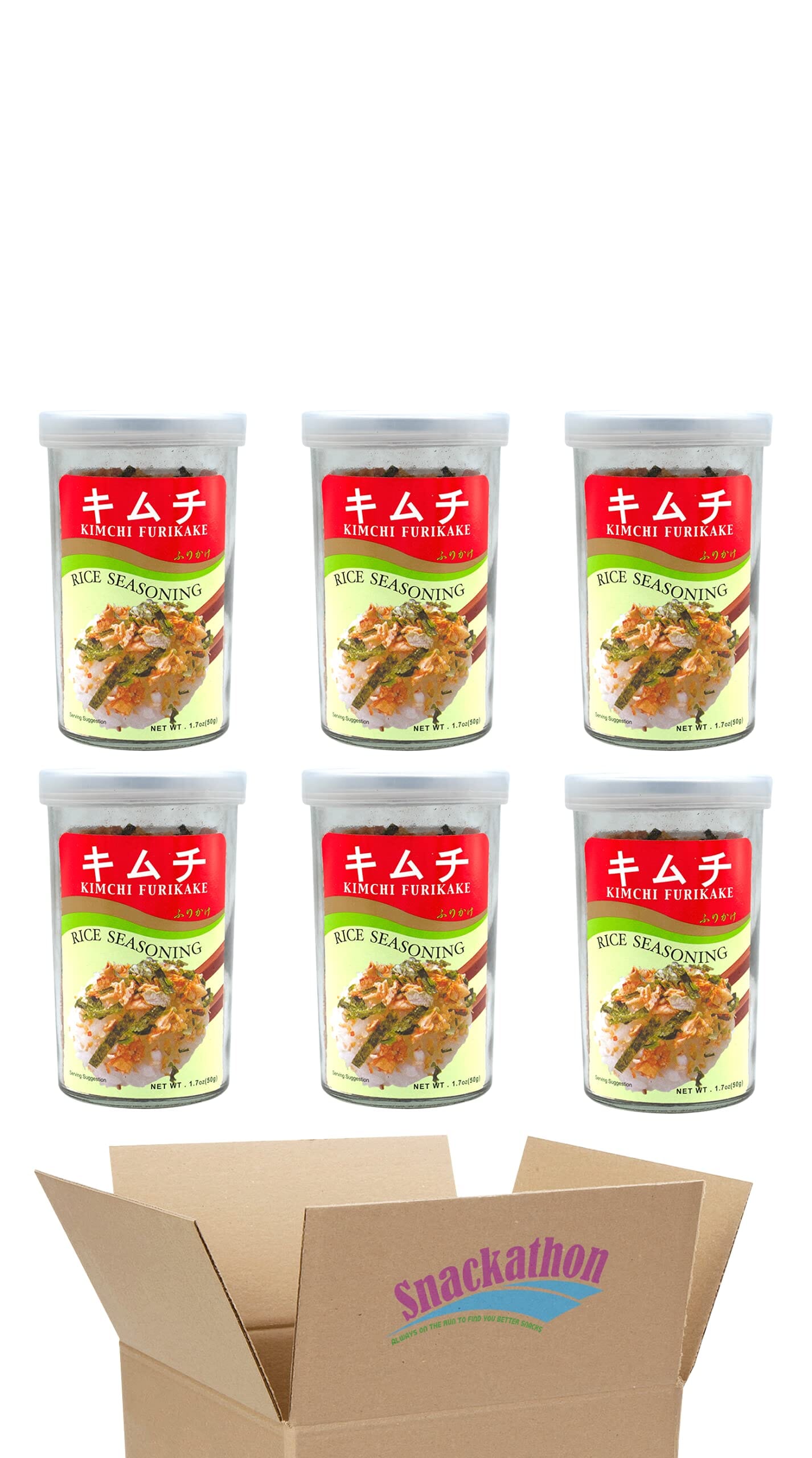 Furikake Rice Seasoning, Kimchi, 1.7 Ounce (Pack of 6) Snackathon 