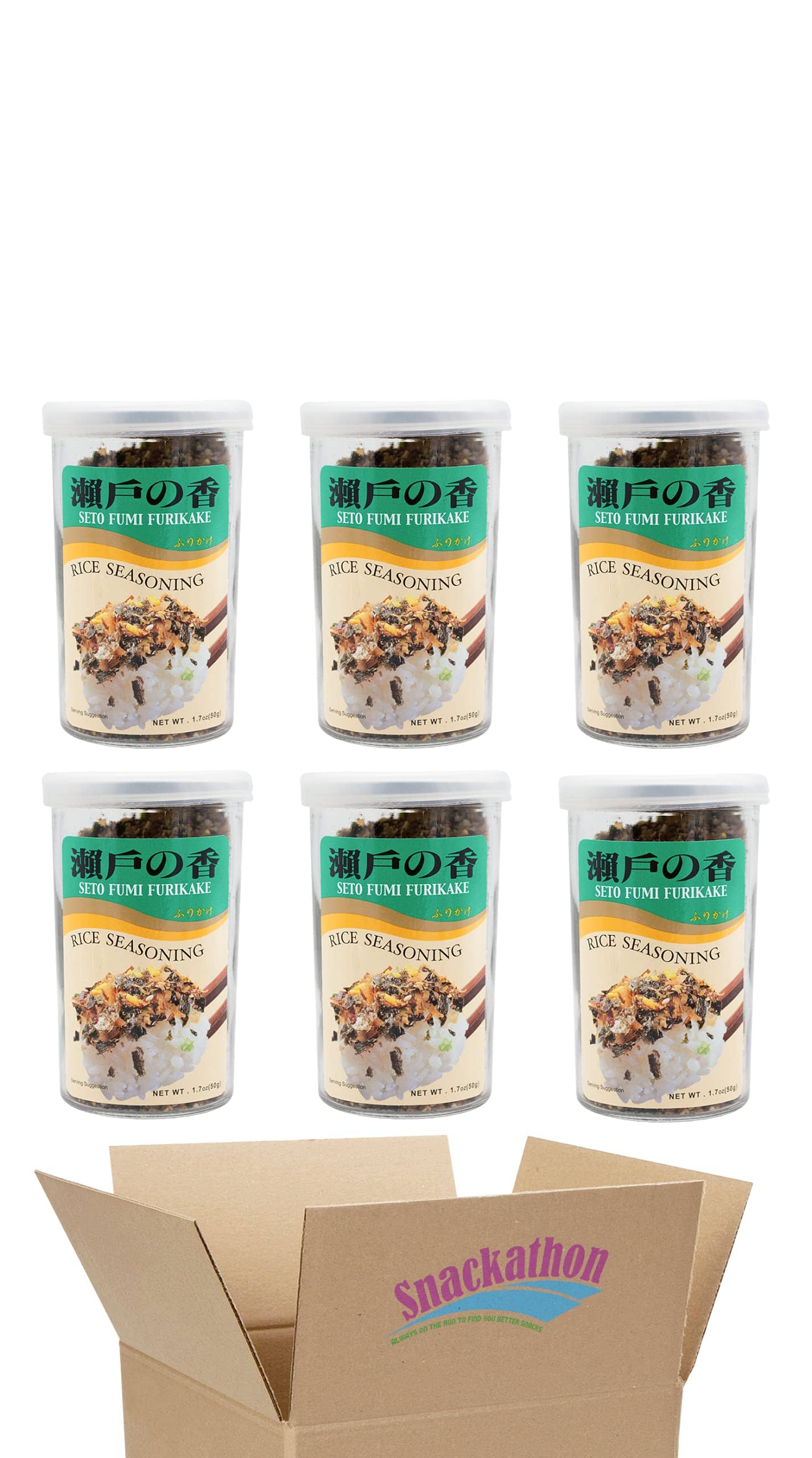 Furikake Rice Seasoning, Seto Fumi, 1.7 Ounce (Pack of 6) Snackathon 