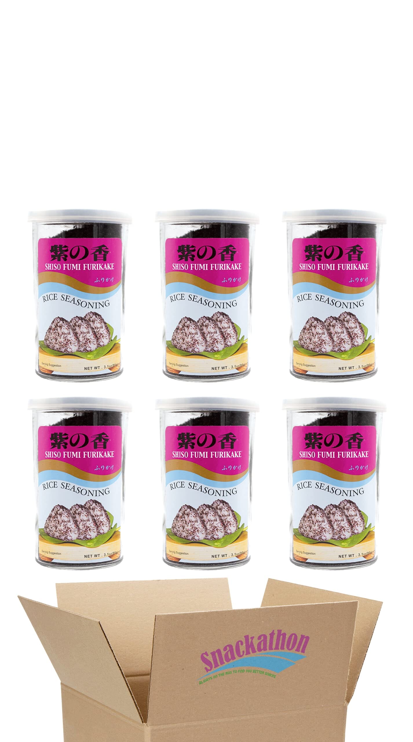 Furikake Rice Seasoning, Shiso Fumi, 3.1 Ouncce (Pack of 6) Snackathon 