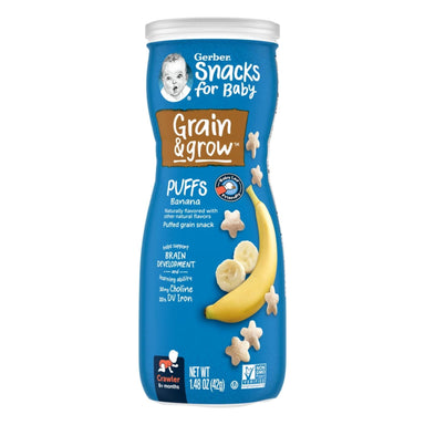 Gerber Stage 3 Baby Food, Banana Puffs, 1.48 oz Canister Gerber Banana 1.48 Ounce 