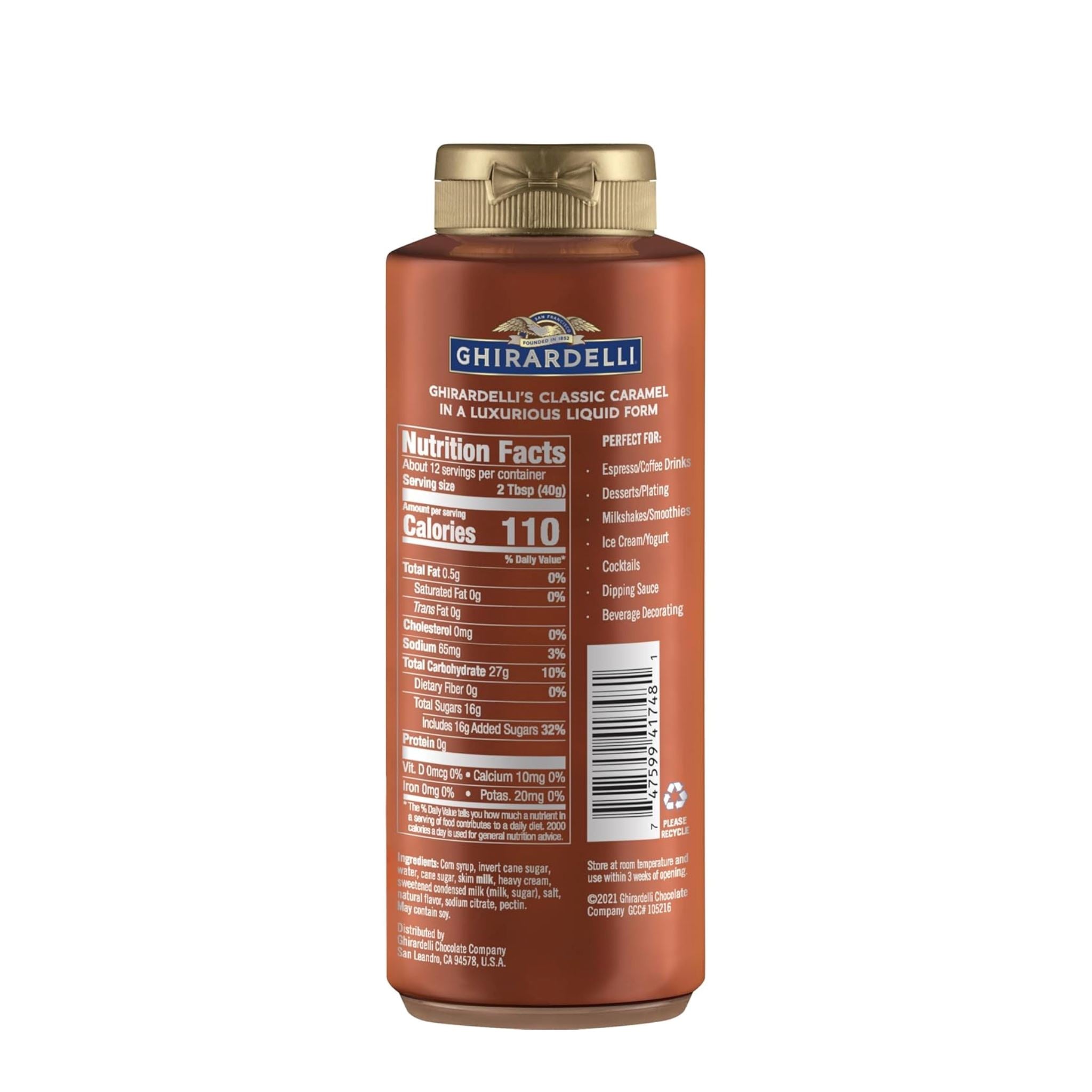 Ghirardelli Caramel Flavored Sauce, 16 Ounce Ghirardelli 