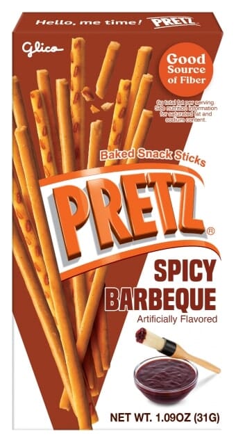 Glico Pretz Pretzel Biscuit Sticks Variety Pack, 4 Classic Flavors (Pizza, Spicy Barbeque, Sour Cream & Onion, Sweet Corn) 1.09 Ounce Each, Pack of 12 Snackathon 