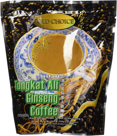 Gold Choice Instant Tongkat Ali Ginseng Coffee, 0.63 Ounce (Pack of 18) Snackathon Foods ginseng 0.71 Ounce (Pack of 20) 