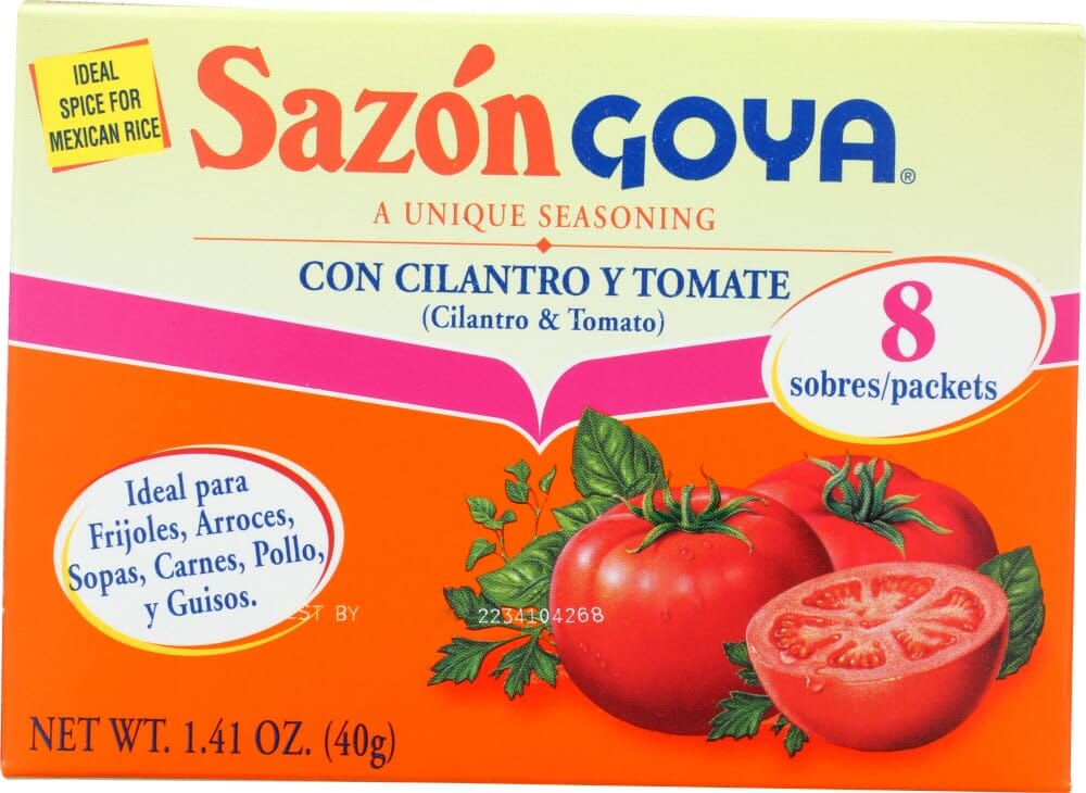 Goya Foods Sazon Cilantro and Tomato Seasoning (Tomate y Cilantro), 1.41-Ounce by Goya Snackathon Foods (Pack of 36) 
